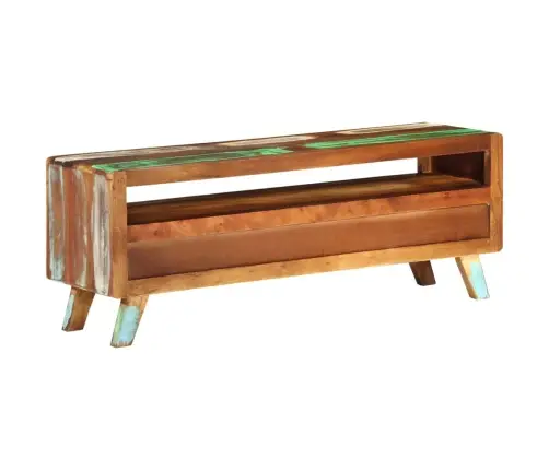 Tv Skapītis, Daudzkrāsains, 110X30X40 Cm, Pārstrādāts Masīvkoks Vidaxl