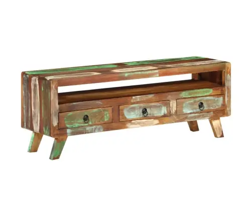 Tv Skapītis, Daudzkrāsains, 110X30X40 Cm, Pārstrādāts Masīvkoks Vidaxl