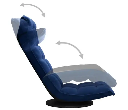 Grozāms Grīdas Krēsls, Zils Samts Vidaxl