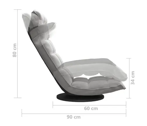 Ant Grindų Pastatoma Pasukama Kėdė, Šviesiai Pilka, Aksomas
