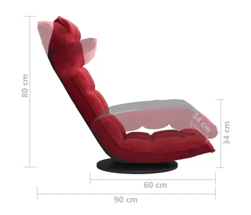 Pöörlev Põrandatool, Veinipunane, Samet