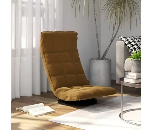 Grozāms Grīdas Krēsls, Brūns Samts Vidaxl