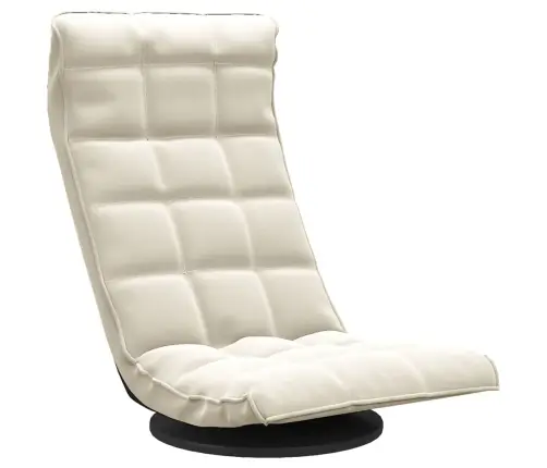 Ant Grindų Pastatoma Pasukama Kėdė, Kreminės Spalvos, Aksomas