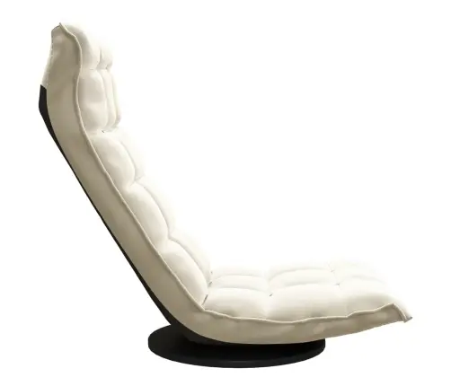 Ant Grindų Pastatoma Pasukama Kėdė, Kreminės Spalvos, Aksomas