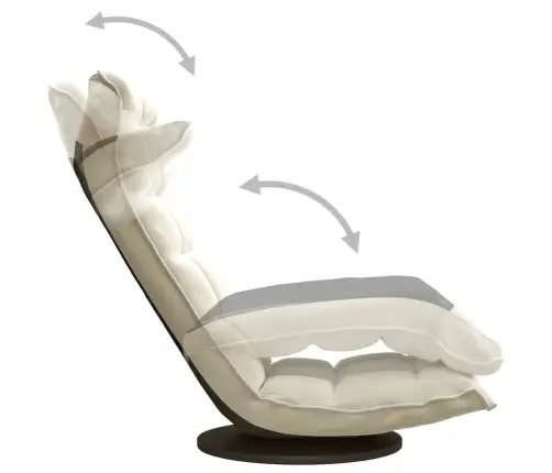 Ant Grindų Pastatoma Pasukama Kėdė, Kreminės Spalvos, Aksomas