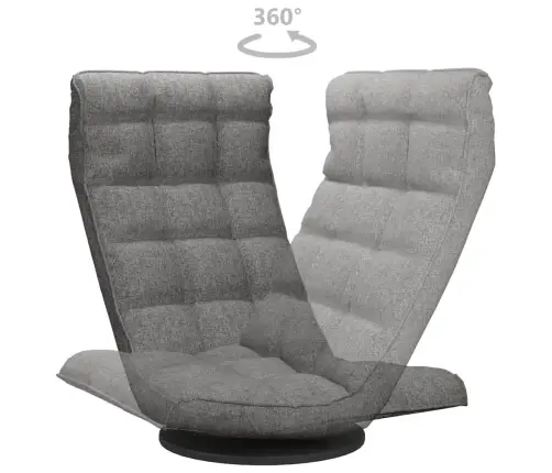 Grozāms Grīdas Krēsls, Gaiši Pelēks Audums Vidaxl