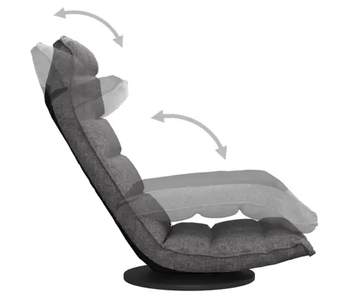 Grozāms Grīdas Krēsls, Gaiši Pelēks Audums Vidaxl