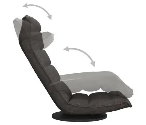 Grozāms Grīdas Krēsls, Tumši Pelēks Audums Vidaxl