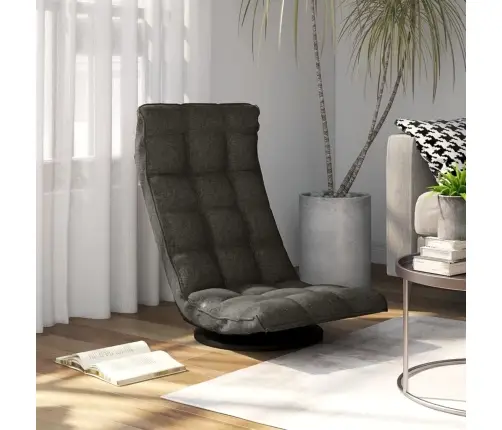 Grozāms Grīdas Krēsls, Tumši Pelēks Audums Vidaxl
