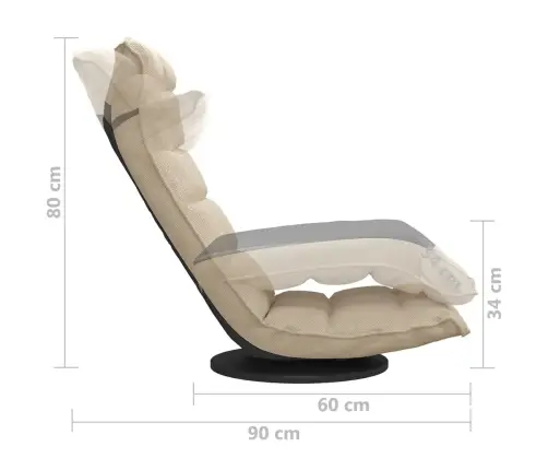 Pöörlev Põrandatool, Kreemjas, Kangas