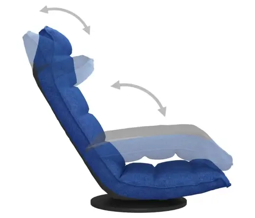 Grozāms Grīdas Krēsls, Zils Audums Vidaxl