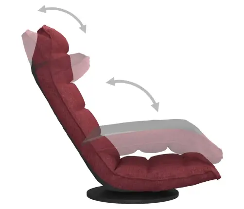 Grozāms Grīdas Krēsls, Vīnsarkans Audums Vidaxl