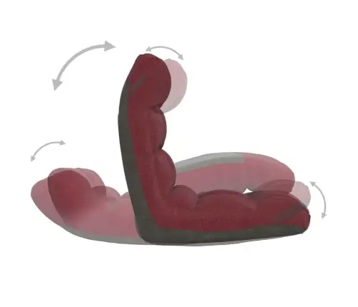 Salokāms Grīdas Krēsls, Vīnsarkans Audums Vidaxl