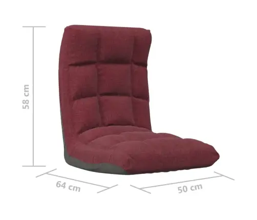 Salokāms Grīdas Krēsls, Vīnsarkans Audums Vidaxl