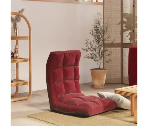 Salokāms Grīdas Krēsls, Vīnsarkans Audums Vidaxl