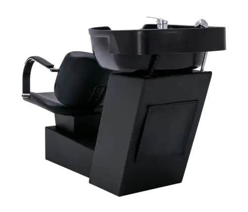 Frizieru Krēsls Ar Izlietni, Melns, 137X59X82 Cm, Mākslīgā Āda Vidaxl