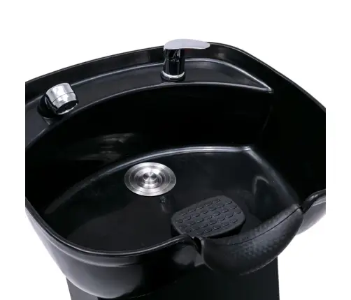 Frizieru Krēsls Ar Izlietni, Melns, 137X59X82 Cm, Mākslīgā Āda Vidaxl