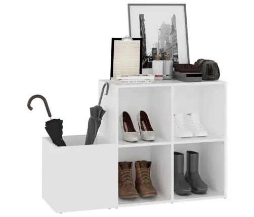 Apavu Skapis, Balts, 105X35,5X70 Cm, Inženierijas Koks Vidaxl