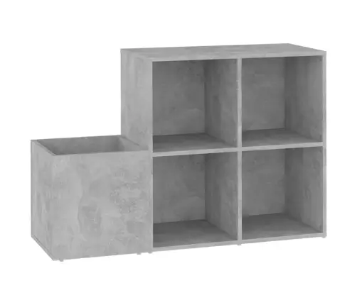 Apavu Skapis, Betona Pelēks, 105X35,5X70 Cm, Inženierijas Koks Vidaxl