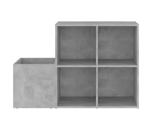 Apavu Skapis, Betona Pelēks, 105X35,5X70 Cm, Inženierijas Koks Vidaxl