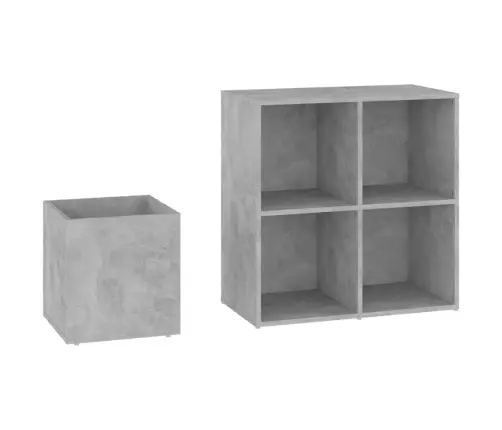 Apavu Skapis, Betona Pelēks, 105X35,5X70 Cm, Inženierijas Koks Vidaxl
