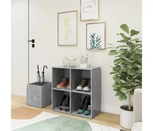 Apavu Skapis, Betona Pelēks, 105X35,5X70 Cm, Inženierijas Koks Vidaxl