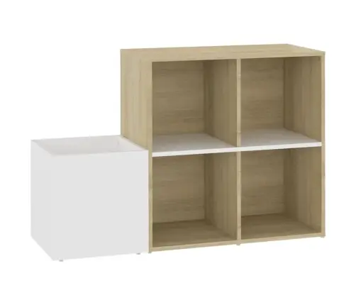 Apavu Skapis, Balts, Ozolkoka, 105X35,5X70Cm, Inženierijas Koks Vidaxl