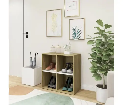 Apavu Skapis, Balts, Ozolkoka, 105X35,5X70Cm, Inženierijas Koks Vidaxl