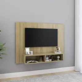 Sieninė Tv Spintelė, Ąžuolo, 120X23,5X90cm Apdirbta Mediena