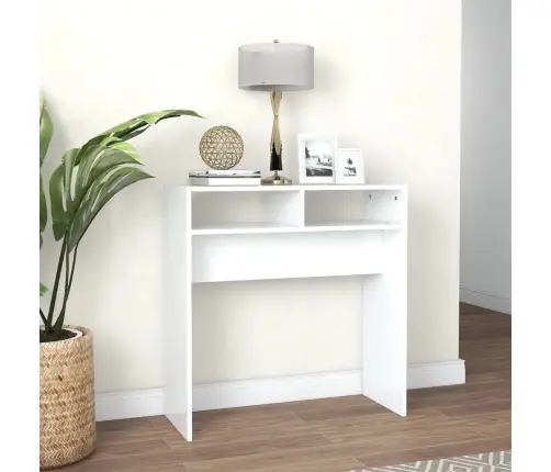 Konsoles Galds, Balts, 78X30X80 Cm, Inženierijas Koks Vidaxl Konsoles Galds, Balts, 78X30X80 Cm, Inženierijas Koks Vidaxl
