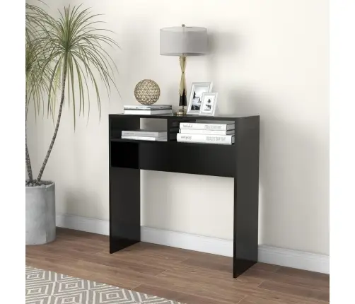 Konsoles Galds, Melns, 78X30X80 Cm, Inženierijas Koks Vidaxl