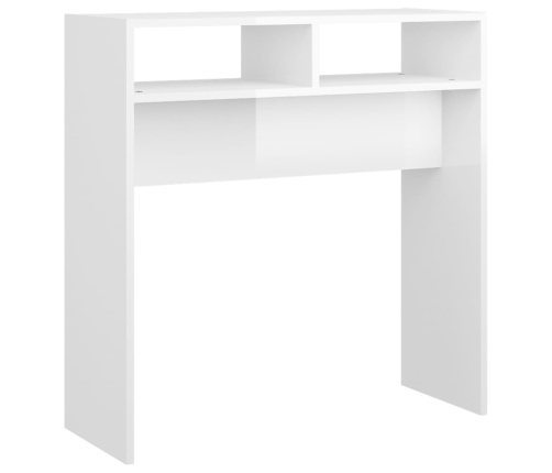 Konsoles Galds, Spīdīgi Balts, 78X30X80 Cm, Inženierijas Koks Vidaxl
