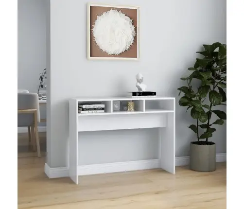 Konsoles Galds, Balts, 105X30X80 Cm, Inženierijas Koks Vidaxl Konsoles Galds, Balts, 105X30X80 Cm, Inženierijas Koks Vidaxl