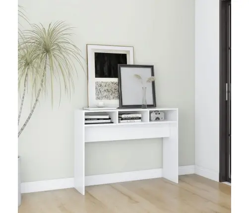 Konsoles Galds, Balts, 105X30X80 Cm, Inženierijas Koks Vidaxl Konsoles Galds, Balts, 105X30X80 Cm, Inženierijas Koks Vidaxl
