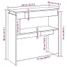 Konsolinis Staliukas, Baltas, 80X30X80cm Apdirbta Mediena