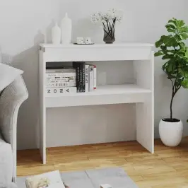 Konsoles Galdiņš, Balts, 80X30X80 Cm, Inženierijas Koks Vidaxl