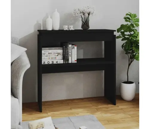 Konsoollaud, Must, 80 X 30 X 80 cm Tehispuit