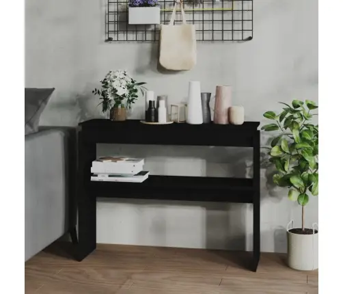 Konsoles Galdiņš, Melns, 102X30X80 Cm, Inženierijas Koks Vidaxl