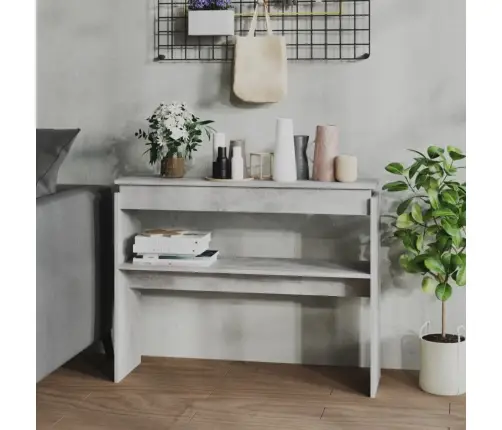 Konsoles Galdiņš, Betonpelēks, 102X30X80 Cm, Inženierijas Koks Vidaxl