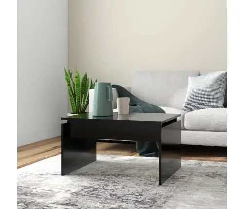 Kafijas Galdiņš, Melns, 68X50X38 Cm, Inženierijas Koks Vidaxl