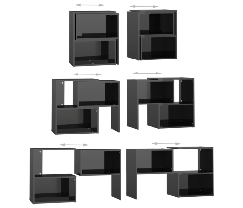 Tv Plaukts, 104X30X52 Cm, Spīdīgi Melns, Inženierijas Koks Vidaxl