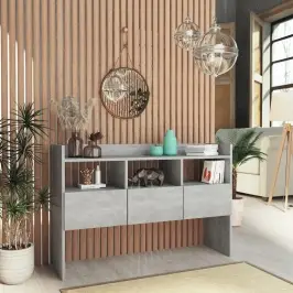 Kumode, Betona Pelēka, 105X30X70 Cm, Inženierijas Koks Vidaxl