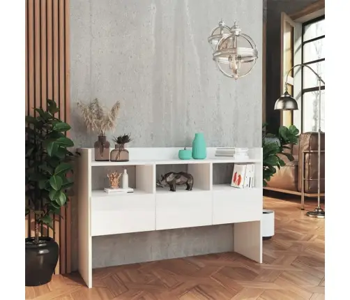Šoninė Spintelė, Balta, 105X30X70cm Apdirbta Mediena, Blizgi