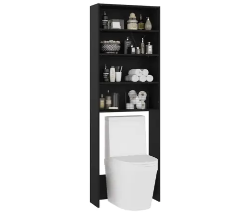 Veļasmašīnas Plaukts, 64X24X190 Cm, Melns Vidaxl