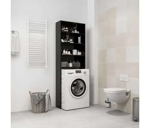 Veļasmašīnas Plaukts, 64X24X190 Cm, Melns Vidaxl