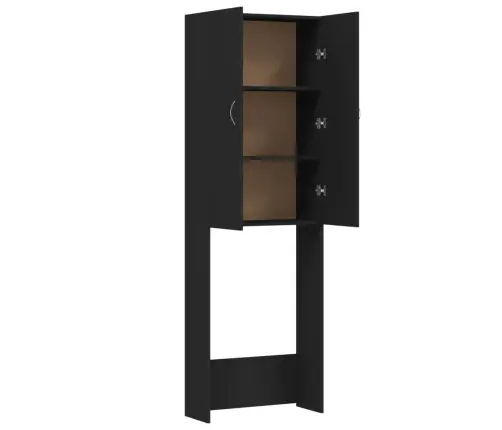 Veļasmašīnas Skapītis, 64X25,5X190 Cm, Melns Vidaxl