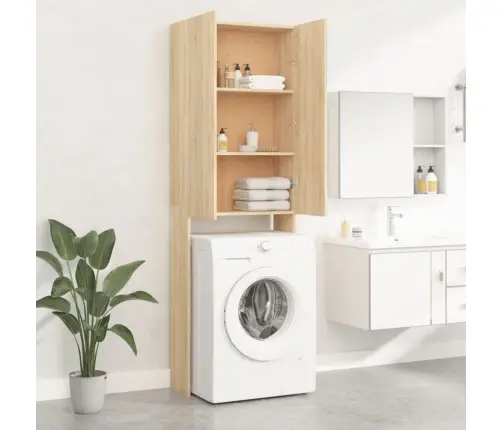 Skalbimo Mašinos Spintelė, Sonoma Ąžuolo Spalvos, 64X25,5X190Cm