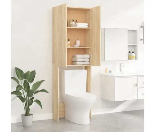 Skalbimo Mašinos Spintelė, Sonoma Ąžuolo Spalvos, 64X25,5X190Cm