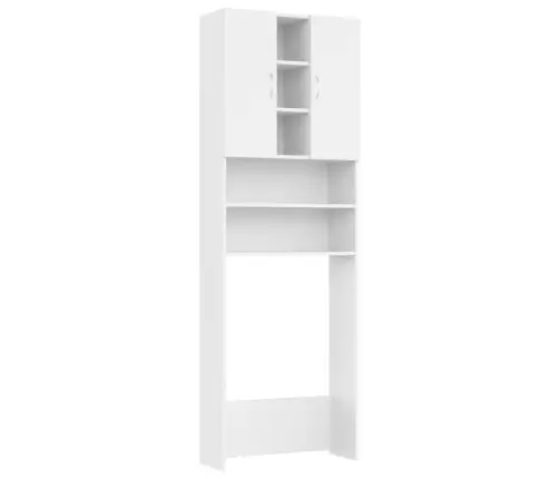 Veļasmašīnas Skapītis, 64X25,5X190 Cm, Balts Vidaxl