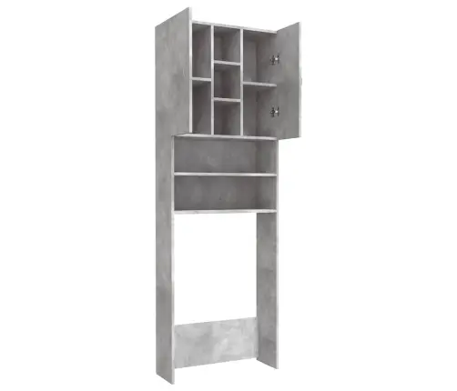 Veļasmašīnas Skapītis, 64X25,5X190 Cm, Betona Pelēks Vidaxl